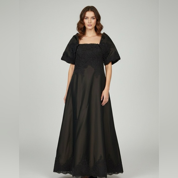 Helen Morley Dark Brown Strapless Lace Gown w/ Bolero 12 - Picture 1 of 11